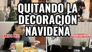 QUITANDO LA DECORACIÓN NAVIDEÑA!! ASÍ QUEDÓ LA NUEVA DECORACIÓN, COMIDA DELI, SOLO PARA MI !! 
