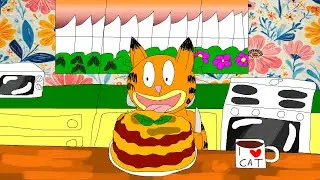 Garfield Eats a Lasagna (Short Animation)
