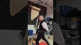 Cutting mean comments with a SWORD! for SCIENCE!!! #shorts #sword