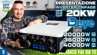 Presentazione DEYE 20kW Inverter Ibrido Off-Grid CEI-021 modello SG05LP3-EU-SM2 Fotovoltaico #5