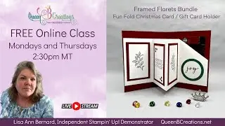 👑  Framed Florets Fun Fold Christmas Card