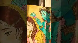 ||🫶Radha Krishna art 🫶🌸||#art #tutorial #trending #animeeart #art