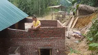 Amazing Build House kitchen, Building Skills Brick wall - Green Forest Farm Life, Free Bushcraft Ep4