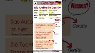 🇩🇪Deutschkurs: Der Genitiv🇩🇪 #estudealemãocomigo #cursodealemão #deutschkurs 