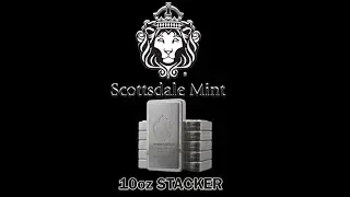 Scottsdale Mint 10 oz Silver Stacker Bar