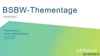 GROB-WERKE GmbH & Co. KG - Thementage Jobchancen BW