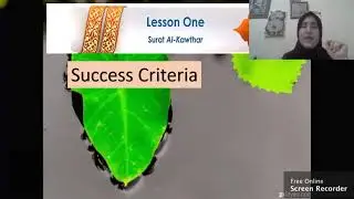 the instrctional video of Suratul Kawther Lesson