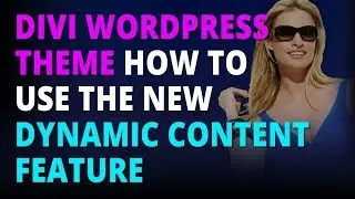 Divi Wordpress Theme How To Use The New Dynamic Content Feature