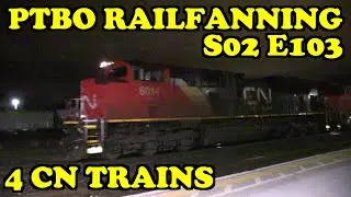 PTBO Railfanning S02E103 - 4 CN Trains Strathroy Sub