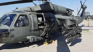 UAE Air Force UH60 Black Hawk Dubai Air Show With Missilles