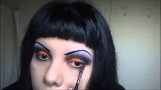 Orange and purple eyeshadow