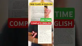 How to Finish English Paper on Time? CBSE Class 10 English 2025 #cbseclass10 #abhisheksir
