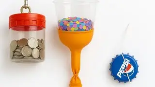Make a FUN DIY Coin Collector Box with a Pepsi Bottle Spinner and Balloon Thrower!