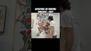 First Layers of My MASSIVE Oil Painting #paintingprocess #timelapse #art