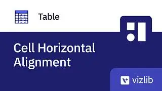 Vizlib Table - Cell Horizontal Alignment