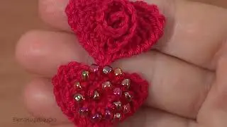 Rosy Heart Crochet Jewelry Pattern for Valentines day
