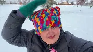 How to Crochet The Square Cat Beanie Hat with Lion Brand Cover Story Yarn🧶🥢💕December 14, 2025