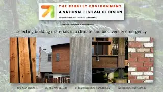 Selecting Building Materials in a Climate and Biodiversity Emergency