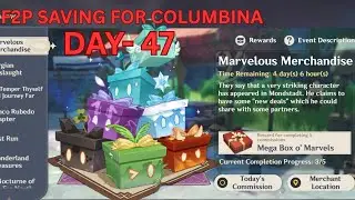 Day-47, F2P saving for Columbina in Genshin Impact