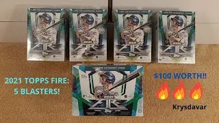 2021 Topps Fire:  Opening $100 Worth of Baseball Blaster Boxes | Epic Rip Session!! ⚾🔥🥳