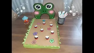 KARTONDAN KURBAĞA VE ŞİŞE KAPAĞINDAN SİNEK YAPIMI - KURBAĞA SİNEĞİ YAKALIYOR - #diy #kids