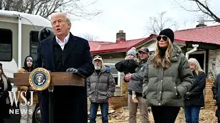 Trump Calls for the Elimination of FEMA While Touring Disaster Damage | WSJ News