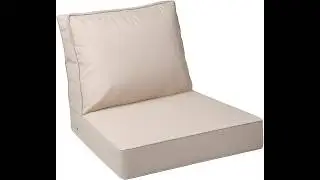 AAAAAcessories Outdoor Deep Seat Cushions with Double Welted Pillow, Waterproof, Fade-Resistant