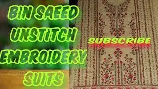 BINSAEED unstitch embroidery lawn 2019 | bin saeed unstitch 2020