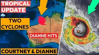 Powerful Cyclone Courtney Evolving in Indian Ocean, Dianne Makes Landfall...