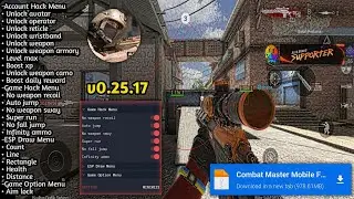 Меню мода Combat Master v0.25.17 &mdash; автоматический выстрел в голову и отсутствие отдачи