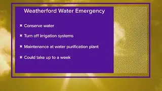 Weatherford declares water emergency