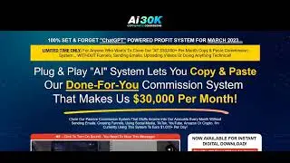 AI 30K Copy & Paste Commissions Review - A Legit System?