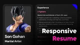 Responsive Design Resume with Html and Css | Creative Frontend tutorial