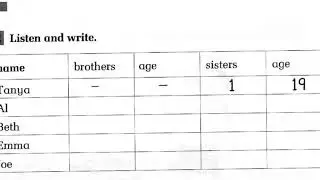 English Together 1. Unit 11. Action book. Ex.D.Listen and write.