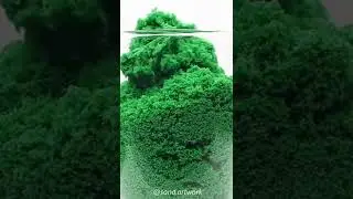 Satisfying and Relaxing Flow Kinetic Sand | Tingly and Relaxing Crunchy Cutting #shorts