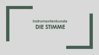 Musik: Die Stimme einfach und kurz erkl&auml;rt