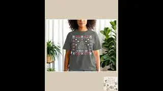 Oh Trashy Tree T-Shirt, Funny Holiday Sweatshirt, Pixel Art Christmas Top, Humorous Xmas Tee, Qui...