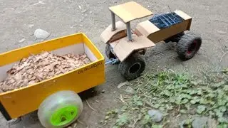 I made rc swaraj tractor from cardboard / how to make RC tractor / tracktor kese banaen
