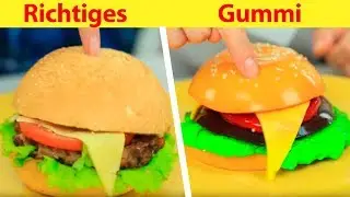 Gummi Essen vs Richtiges Essen
