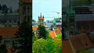 Lausanne Architectural, Lake and Steamboat центр озеро параход Samsung S21 Ultra HDR10+ 4k