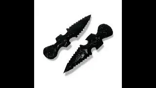 Black Obsidian Athame Obsidian Knife, Handmade Stone Gift For Her, Hand Knapped Daggers Crystal