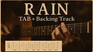 Guitar Cover | RAIN | Ruben Wan + TAB & Backing Track | Guitar Tutorial | آموزش گیتار الکتریک