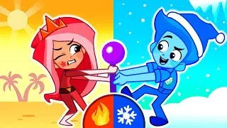 Hot VS Cold Challenge 🧊🔥 | Color Copy or Real Me? | Kids Education with Fun