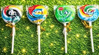 Unwrapping Colorful Cartoon Lollipops 🍭 | Super Satisfying Candy Video