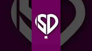 S+D logo in heart ❤ #illustrator #logo #shorts