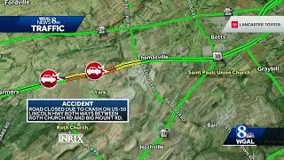 Crash shuts down Route 30 in York County