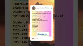 Vedanta Ltd has declared 1st Interim Dividend for FY26  #BreakingNews #StockMarket #2025