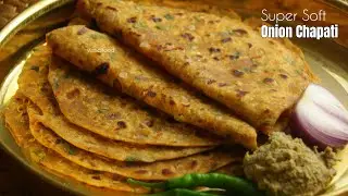 ONION CHAPATI|Easy Soft Chapati|Best recipe for Lunch box|ఉల్లిపాయ చపాతీ|Onion Parata|VismaiFood