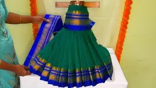 quick and easy varamahalaxmi saree draping | ವರಮಹಾಲಕ್ಷ್ಮೀ | how to drape saree for varamahalaxmi