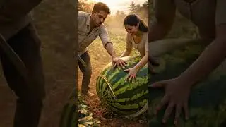huge watermelon juice #food #trending #cooking #villagelife #tinyworld #love #viral #juice #shorts